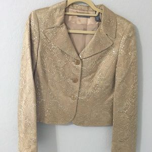 Kate Hill Luxury Gold Evening Jacket Sz 6
